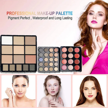 Makeup Set Box Eyeshadow Lip Blush Nail Polish Eyebrow Pencil Multi-functional Palette Christmas Wedding Birthday Gifts Cosmetic