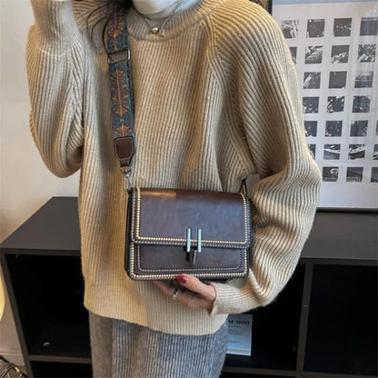 Mini Cross-Body Bags for Women, Adjustable Strap, Small Square Design Purse, Fashion Shoulder Bag, New Designer Mini Leather Bag