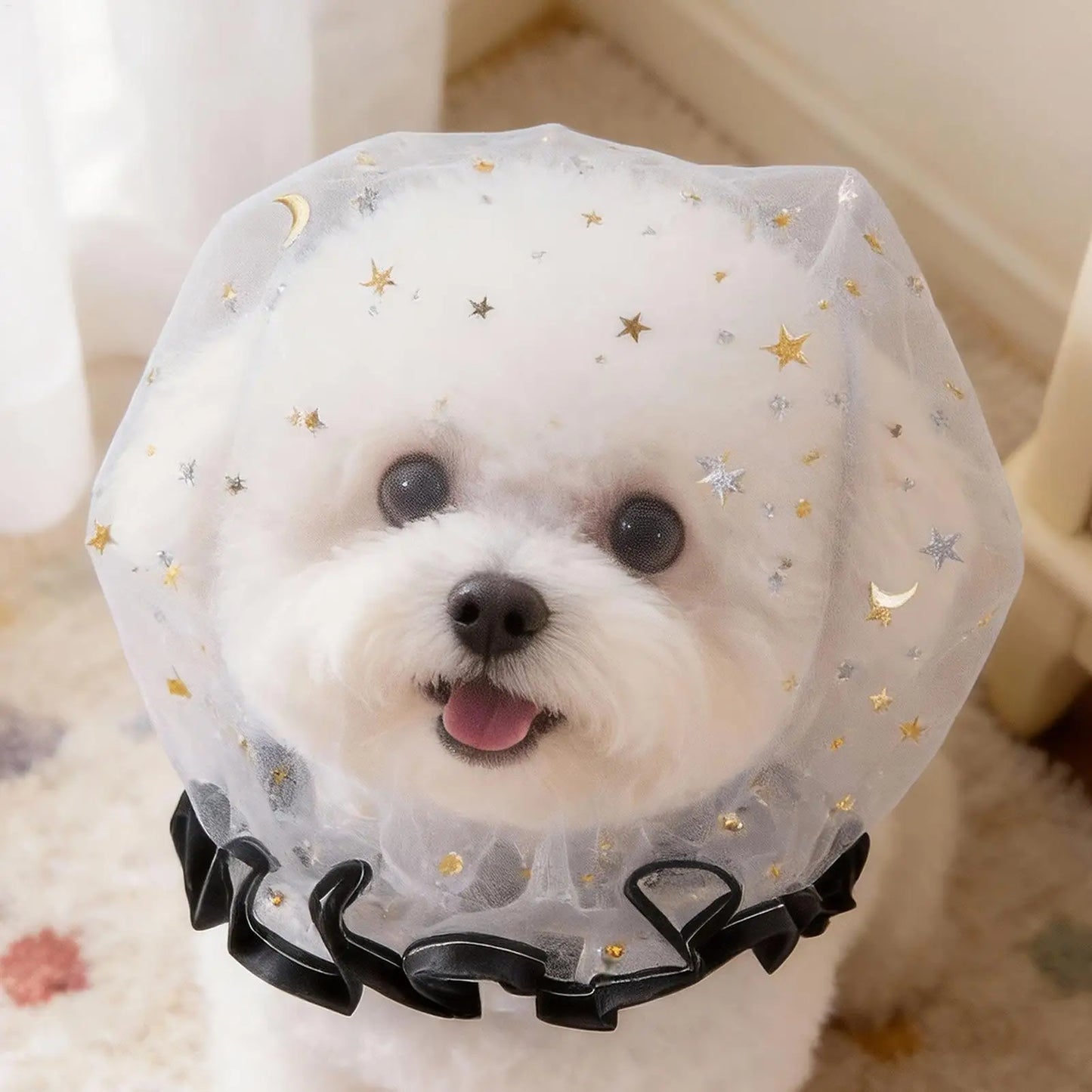 Dog Face Mesh Net Breathable Mesh No-Eat Adjustable Quick-Release Dogs Pet Anti-Scavenging Muzzle for Social Gatherings Outdoor