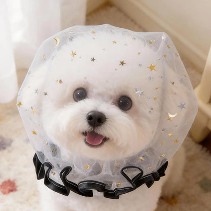 Dog Face Mesh Net Breathable Mesh No-Eat Adjustable Quick-Release Dogs Pet Anti-Scavenging Muzzle for Social Gatherings Outdoor