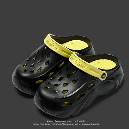 Luxury DIY Pearl Chain Non Slip Clogs Women Summer 2026 Comfort Platform Slip On Sandals EVA Thick Bottom Outdoor Slippers Shoes