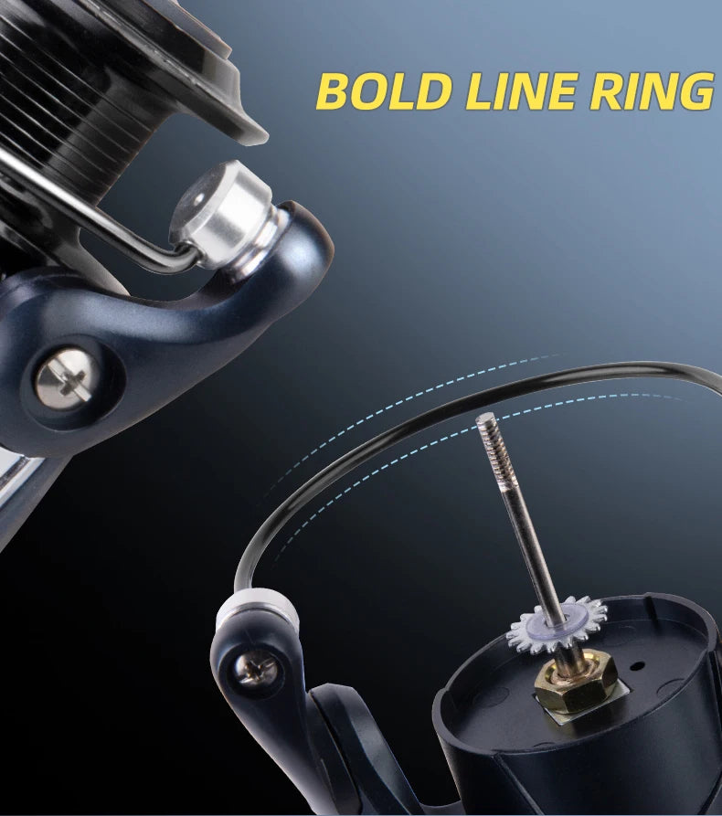 BILLINGS Spinning Reel Metal Spinning Fishing Reel 12KG Max Drag for Freshwater Saltwater 5.2:1 Gear Ratio Fishing Reels