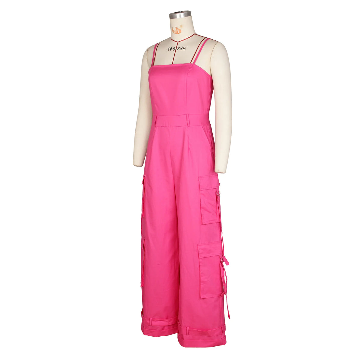Jumpsuits Women One Piece Cargo Pant Wide Leg Long Pants Loose Casual Sling Sleeveless Overalls Y2k Strapless Solid Rompers