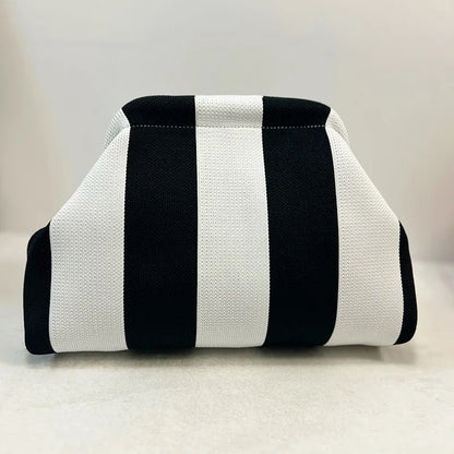 Woven Crochet Handbags for Women Summer Beach Clutch Bag Purses Knitting Dumpling Clutch Ruched Cute Cloud Casual Colorblock Bag