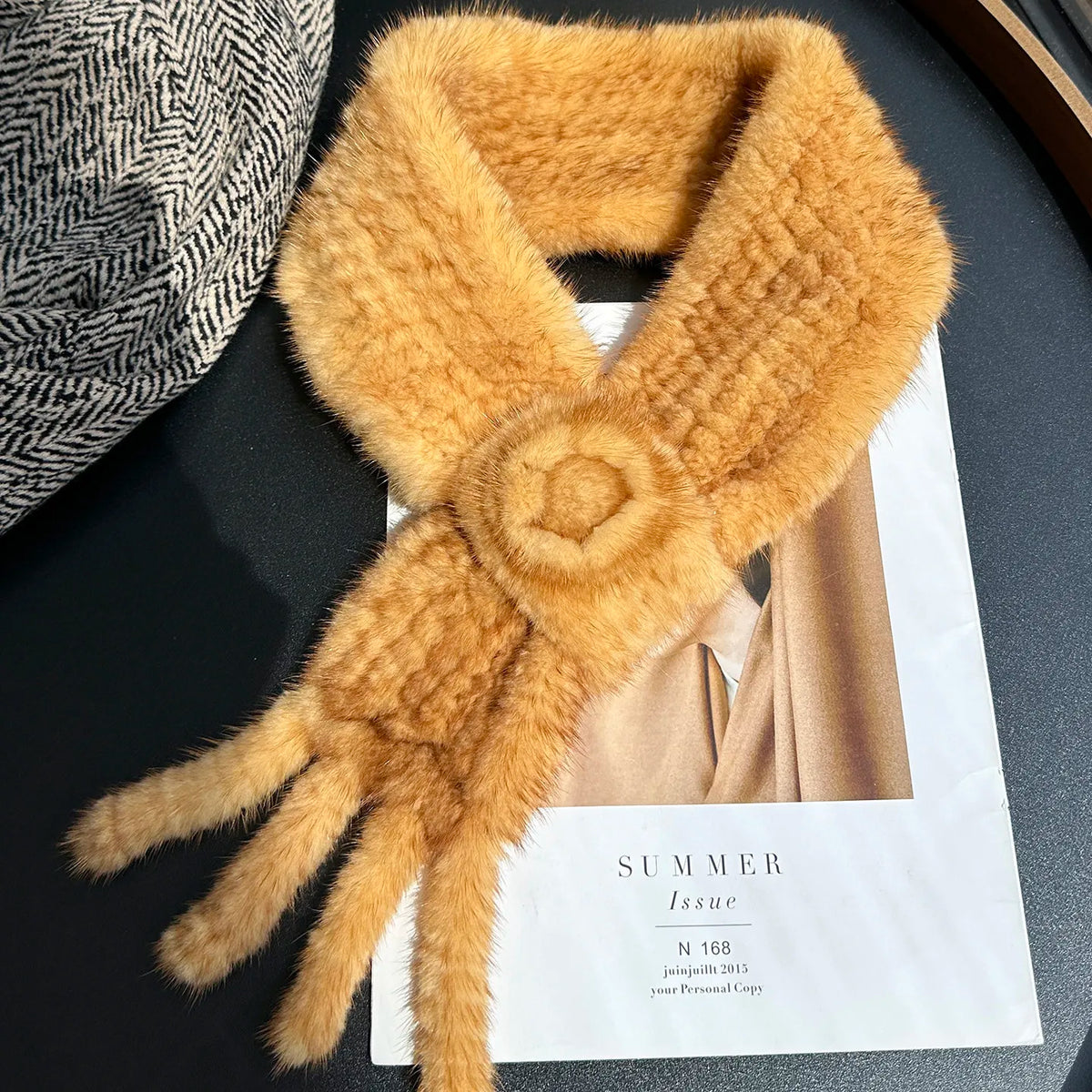 Real Mink Fur Warm Scarf For Women Cross Double-sided Style Knitted Design New Fashion Elegant Mink Fur Accessories Scarves