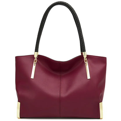 FOXER Brand Stylish Women Cowhide Leather Handbag Female Shoulder Bag Design Luxury Lady Large Capacity Zipper Top-Handle Bags