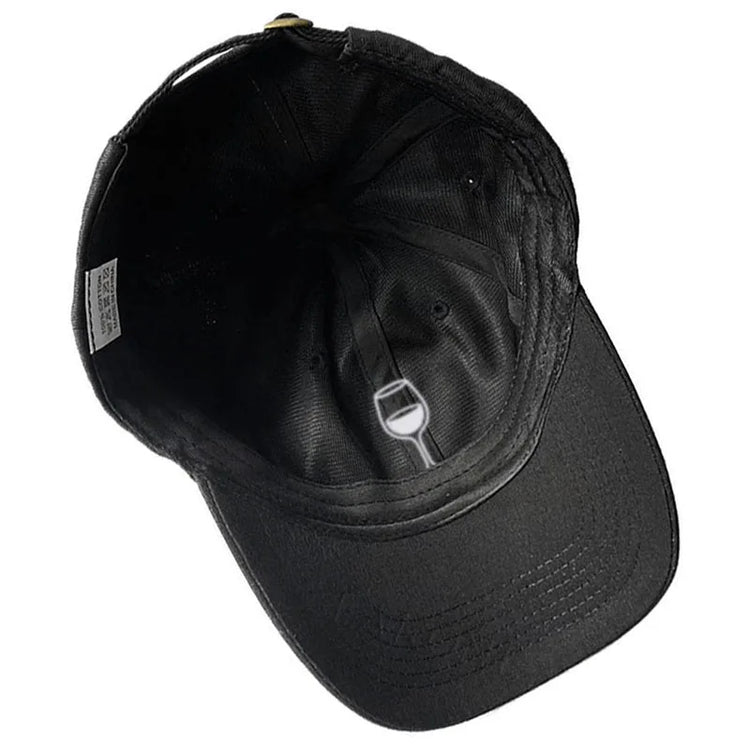 Wine Glass Embroidery Baseball Cap For Men Women Soft Cotton Adjustable Dad Hat Unisex Casual Sport Visor Golf Caps