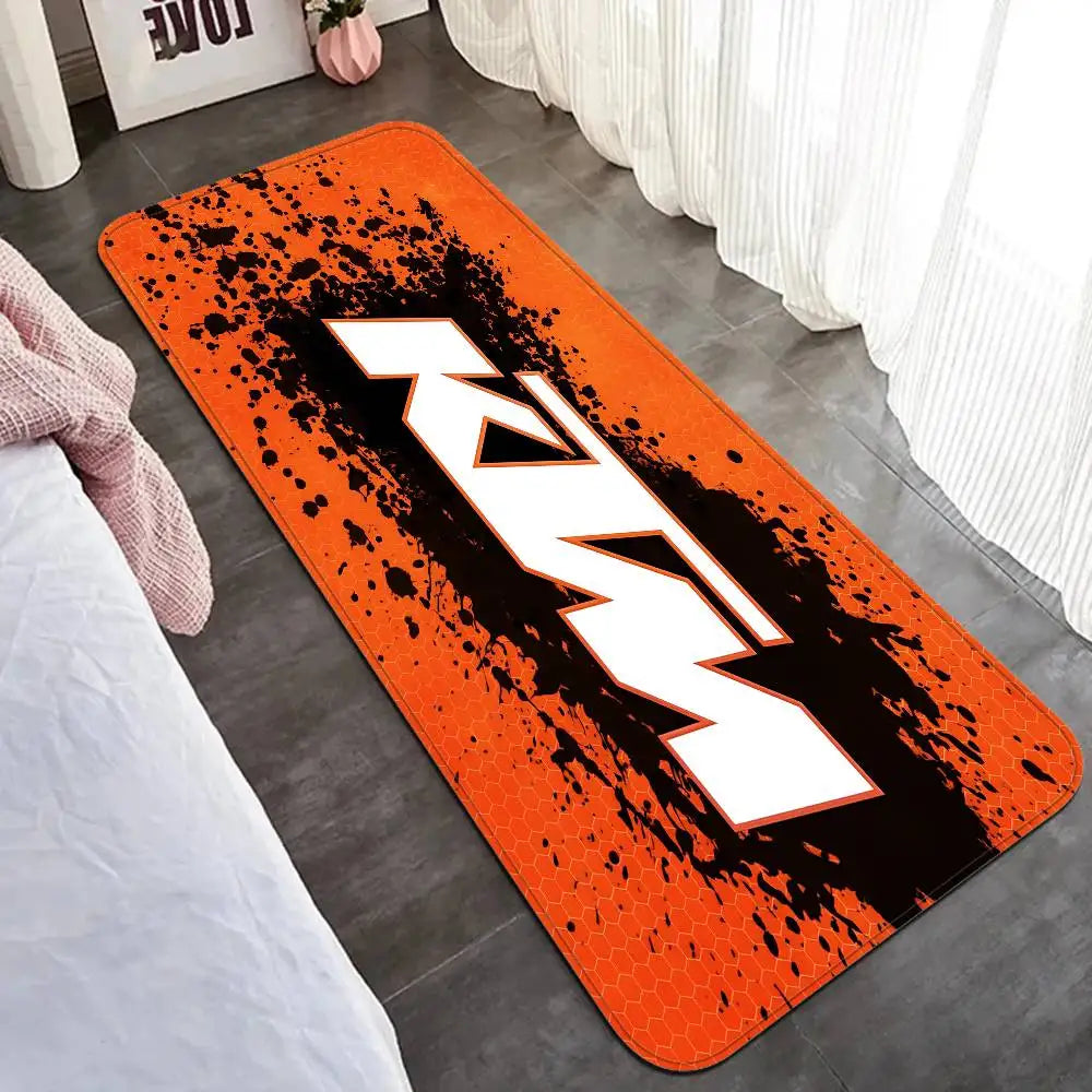 K-KTM Logo Hallway Carpet Washable Non-Slip Living Room Sofa Chairs Area Mat Kitchen Doormat Area Rug