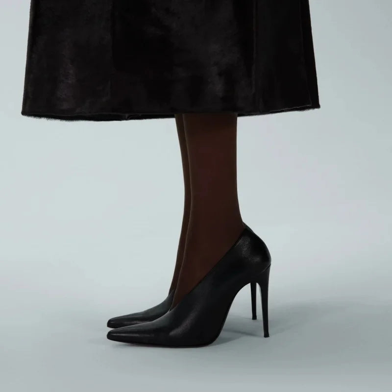 2026Spring/Summer New Pointed Stiletto Single Shoes European and American Fashion 34-45 Large Women's Fashion Women's Shoes