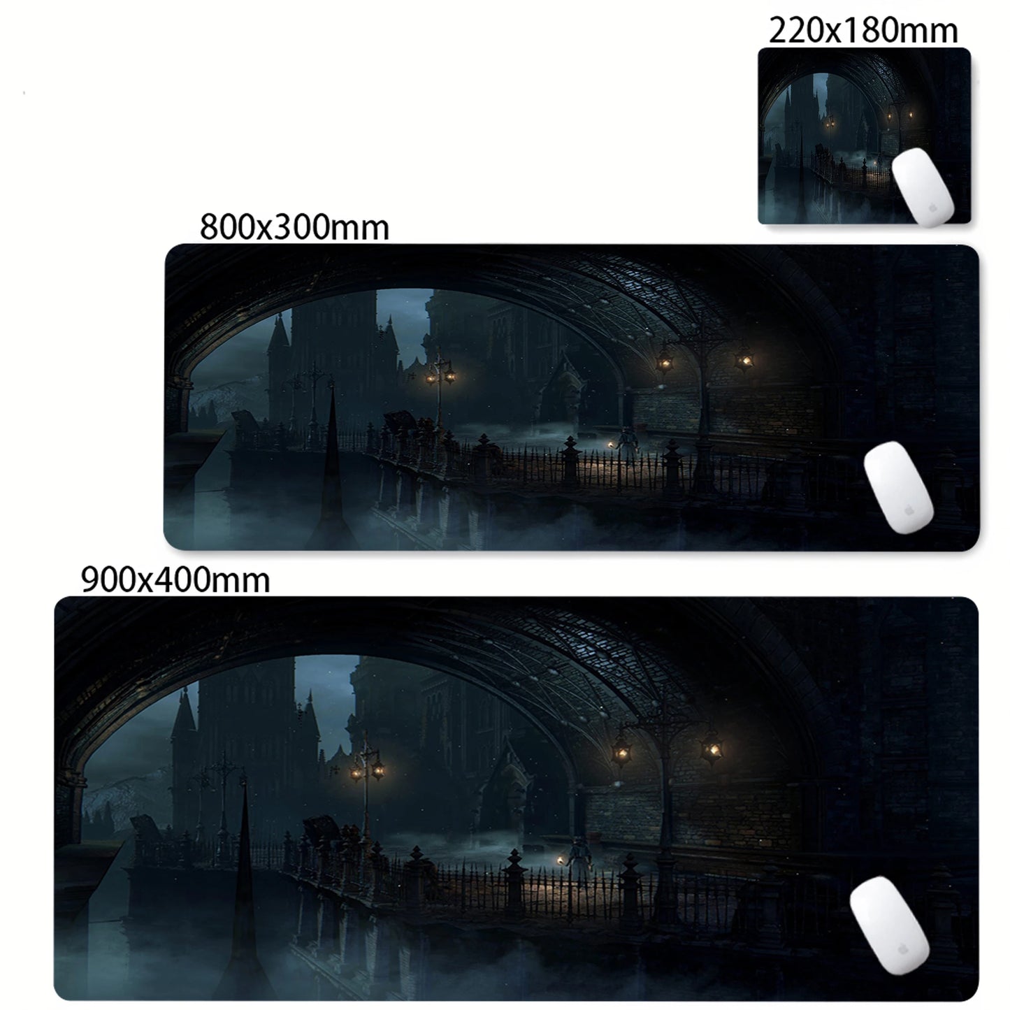 Cool New Bloodborne Gamer Play Mats E-sports Mousepad Large Gaming Mouse Pad Keyboards Table Mat Office Accessories Desk Rug