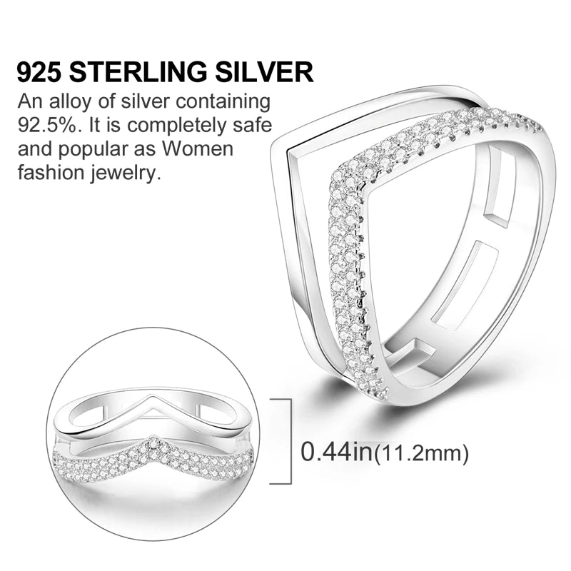 2026 New 925 Sterling Silver Rings Zircon Sparkling CZ Rings Rings For Women Original Wedding Fine Jewelry Accessories Gifts