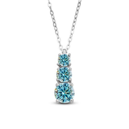 1.8CT D Color Moissanite Gourd Pendant Mama Dainty Necklace Classic 925 Sterling Silver Women's Necklace Fine Jewelry For Party