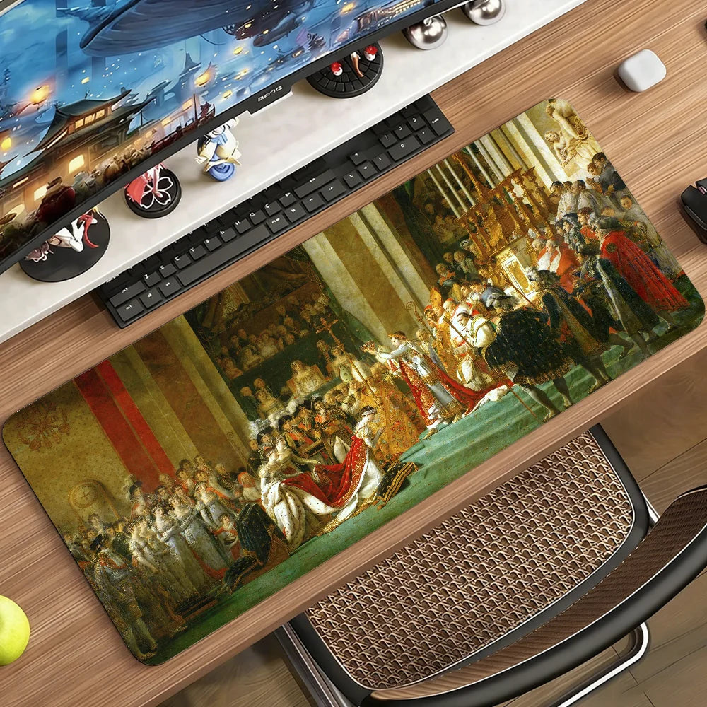 Artist J-Jacques-Louis D-David-S Mouse Pad Large Non-Slip Waterproof Mat Stitched Edge Keyboard Pad for Gaming Daily Office