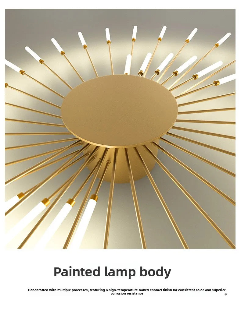 Minimalist LED Ceiling Lamp, Elegant Swirl Firework Design for Living Room, Bedroom, Dining Room