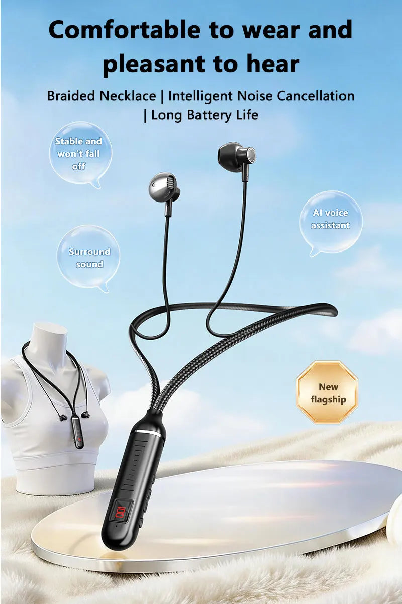Neck-mounted Bluetooth Headphones Bluetooth 5.4 Low-latency For Gaming And Music Dual-mode Card Slot TF Card Headphones NEW