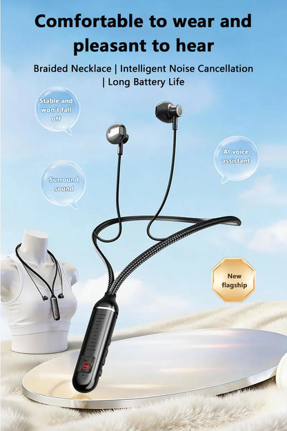 Neck-mounted Bluetooth Headphones Bluetooth 5.4 Low-latency For Gaming And Music Dual-mode Card Slot TF Card Headphones NEW