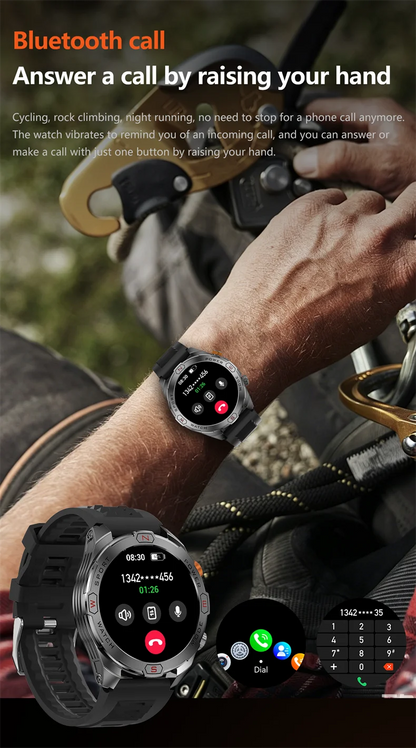ChiBear Genuine Military Smart Watch Men: 1200 mAh Battery Compass GPS Sports Outdoor Watch Bluetooth Call Smartwatch 2026 New