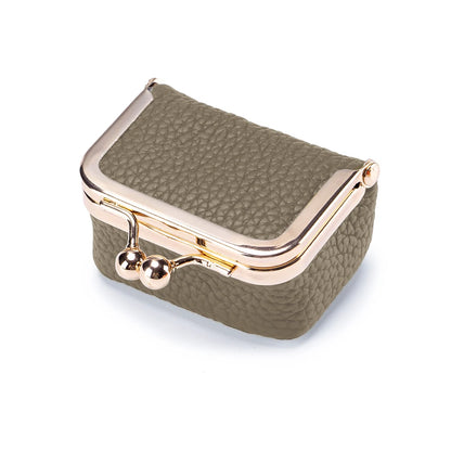 Women Wallets Small Genuine Leather Jewelry Bag Mini Headphone Bag Ring Necklace Earring Accessory Box Storage Bag Coin Purse