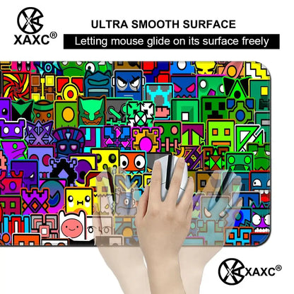 E-sports Cool Mouse Pad Geometry Dash Gaming Desk Mat Laptop Carpet PC Cabinet Large 900x400mm Accessories Computer XXL XAXC