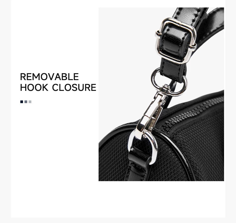 LEE Mini Classics Black Ladies Handbag Shoulder Bag Women Oxford Leather Strap Casual Small Travel Crossbody Bag Phone Pack