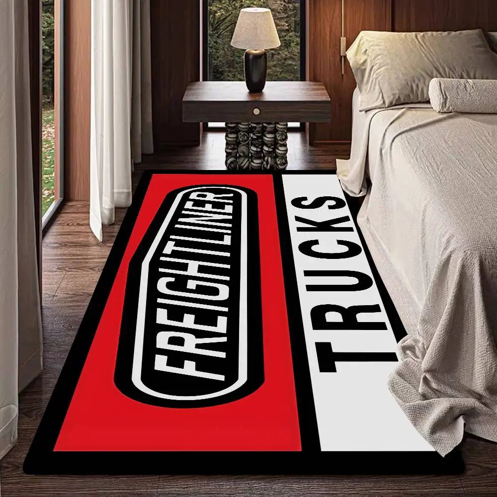 F-FreightlinerS Hallway Carpet Non-Slip Laundry Room Mat Laundry Decor Balcony Child Living Room Bedside Area Rugs