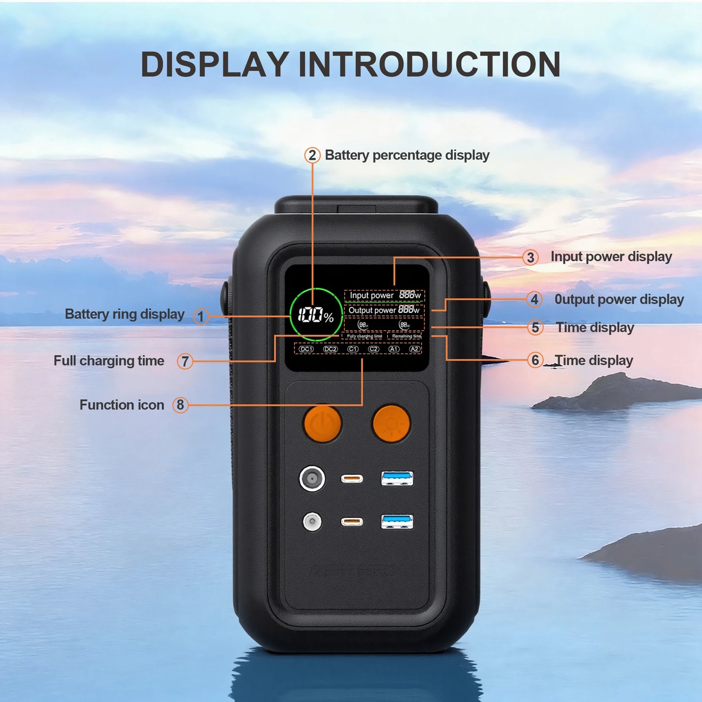 CTOLITY AXP200 200W Portable Solar Generator 192Wh Power Station Lifepo4 Battery Camping Power Bank Emergency Supply 140W PD