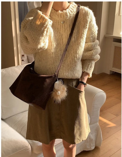 Punk Style Rivet Design Soft Leather Underarm Bags Women Solid Color Casual Shoulder Bag Large Capacity Lady Handbags bolsas