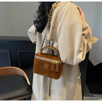 New Frosted Handbags Women's Square Bags Mini Lipstick Cosmetics Packs Ladies Handbags and Purse Niche Shoulder Crossbody Bags