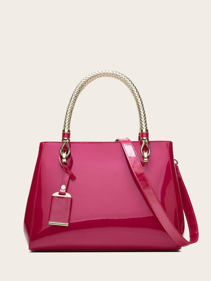 Faux Leather Handbags for Woman 2026 Luxury Bags Designers Evening Party Handbag Ladies Bag Wine Rose Red Navy Pink Beige Black