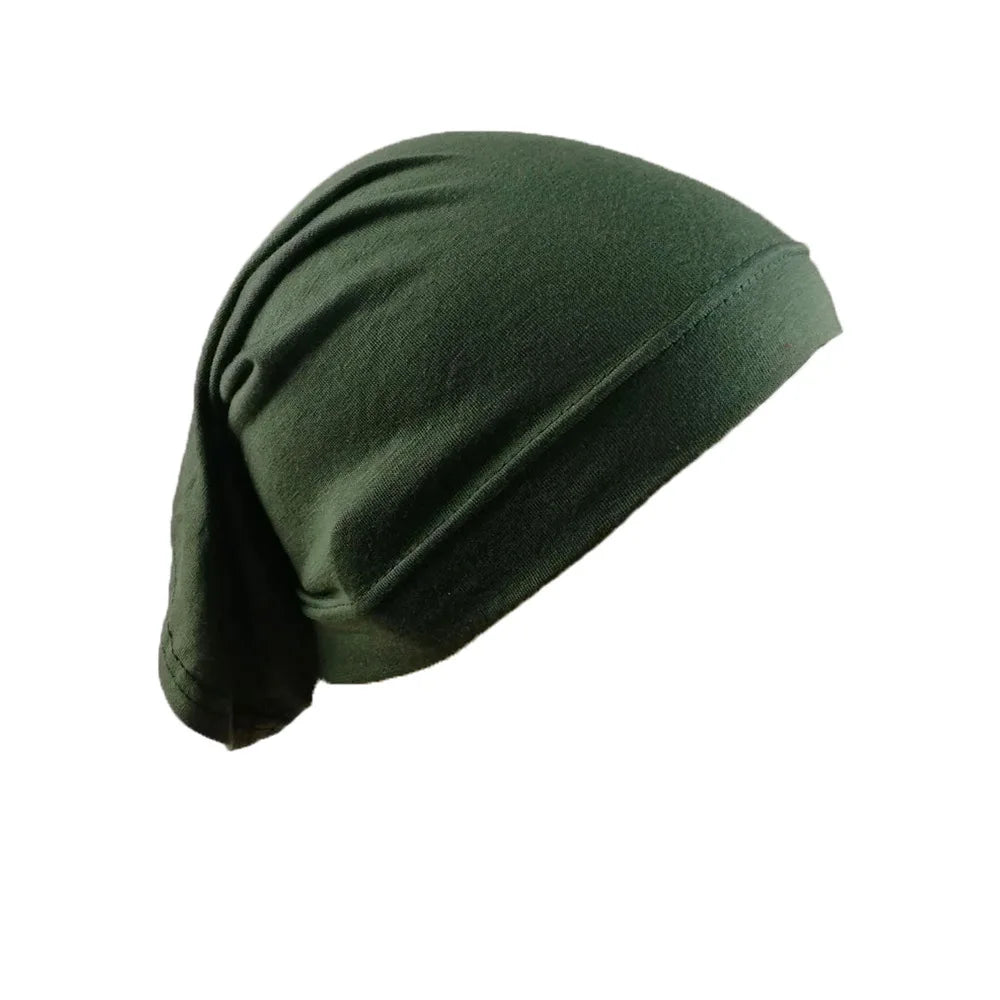BOHOWAII Muslim Inner Under Hijab Cap Ramadan African Hat Malaysian Modal Cotton Instant Bonnet Femme Musulman Headband