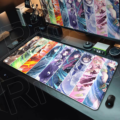 HD Printing Anime Mousepad Non-slip Rubber Base Office Deskmat XXL Student Writing Keyboard D-Demon Slayer Pc Gaming Accessories