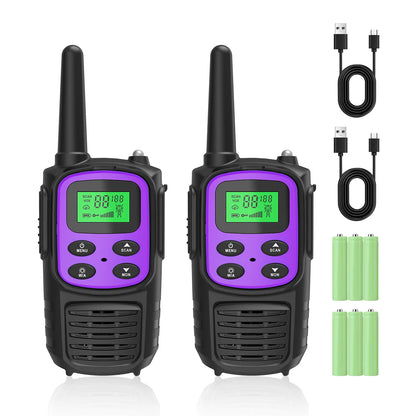 2PCS Kids Portable Outdoor Children Two Way Radio UHF Receiver Walkie-Talkie Radio Comunicador Mini Walkie Talkie For Boys Girls