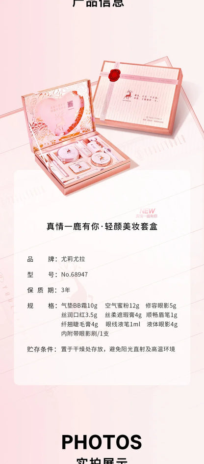 Makeup kit full professional Concealer Cushion BB Cream Lipstick Birthday Valentine's Day Gift Box Kit 10pcs