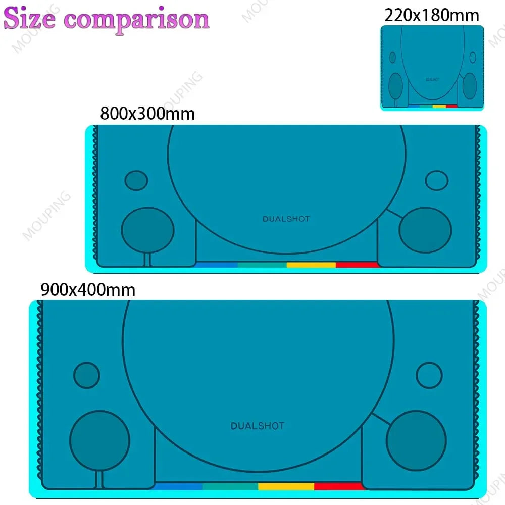 Xxl Mouse Pad Dualshot 2 Black Deskmat Playmat Laptop Anime Gaming Keyboard Rubber Pad on The Table Mouse Mat Pc Carpet