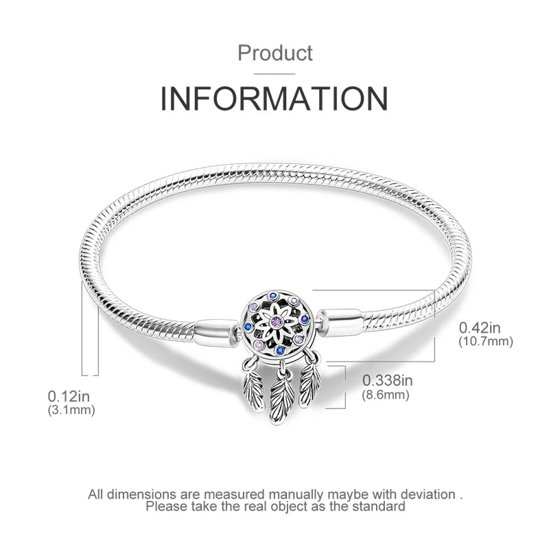 925 Sterling Silver Heart Love Snake Chain Bracelet Infinite Knot Butterfly For Women Fit Original Charms Beads Jewelry Gift