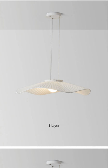 Modern Simple Fabric Led Pendant Lights Dining Room Nordic Chandelier Lamp Bar Hanging Lamp Home Decor Dimmable Light Lamparas