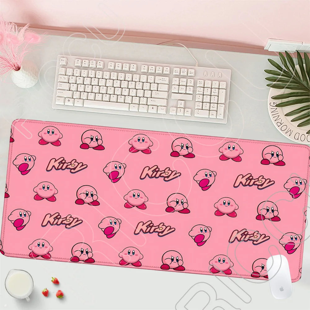 HD Printing Mouse Pad Laptop Extended protective Pad Computer Game Mousepad Cartoon K-Kirby PC Accessories Keyboard XXL Desk mat