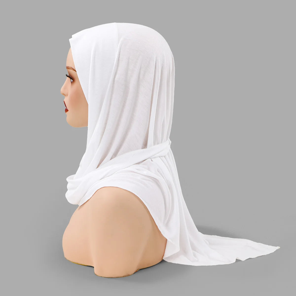 Hot Selling Ins Soft Jersey Instant Hijab Scarf for Women Muslim Solid Color Ready to Wear Hijab  Sport Underscarf Headwraps