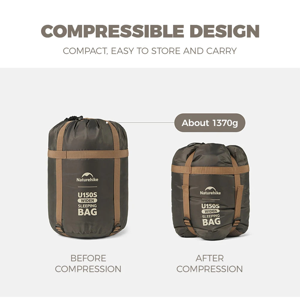 Naturehike 2026 New Widen 1-2 Person Sleeping Quilt With Hood Waterproof 4 Season Machine Washable Travel Camping Sleeping Bags