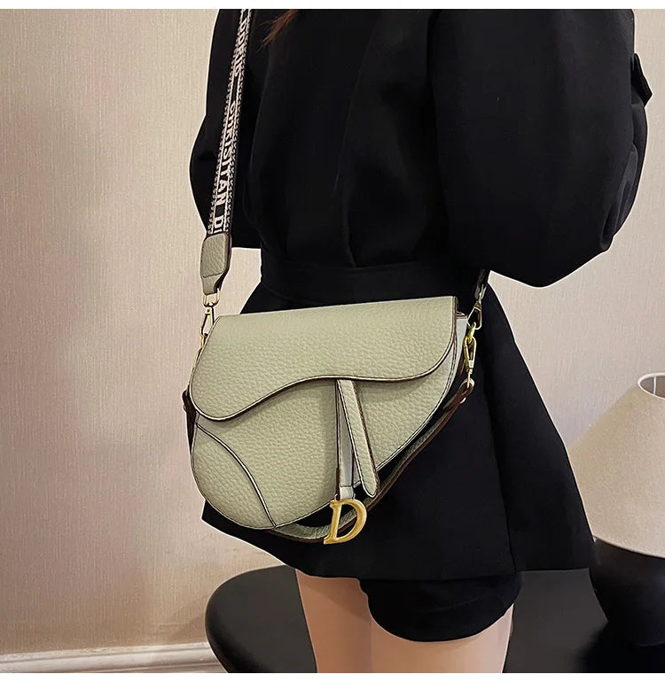 IMJK 24*20*6cm Hot Selling Light Luxury Underarm Saddle Bag, New Niche Design, Casual Shoulder Crossbody Bag Bags