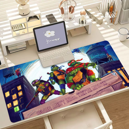 Cartoons Animations T-TMNT-T Mouse Pad Anti Slip Rubber Edge Locked Thickened Laptop Gaming Desk Mat
