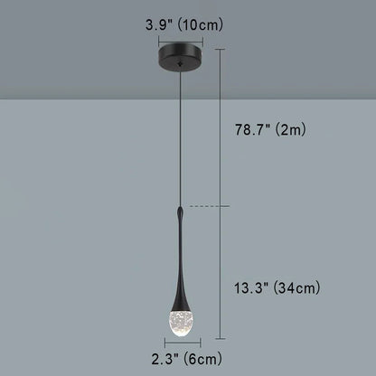 Water Drop Ceiling Chandelier Bubble Crystal Hanging Lamp Dining Room Decor Bedroom Lamp Bar Cafe Led Lights Home Pendant Light