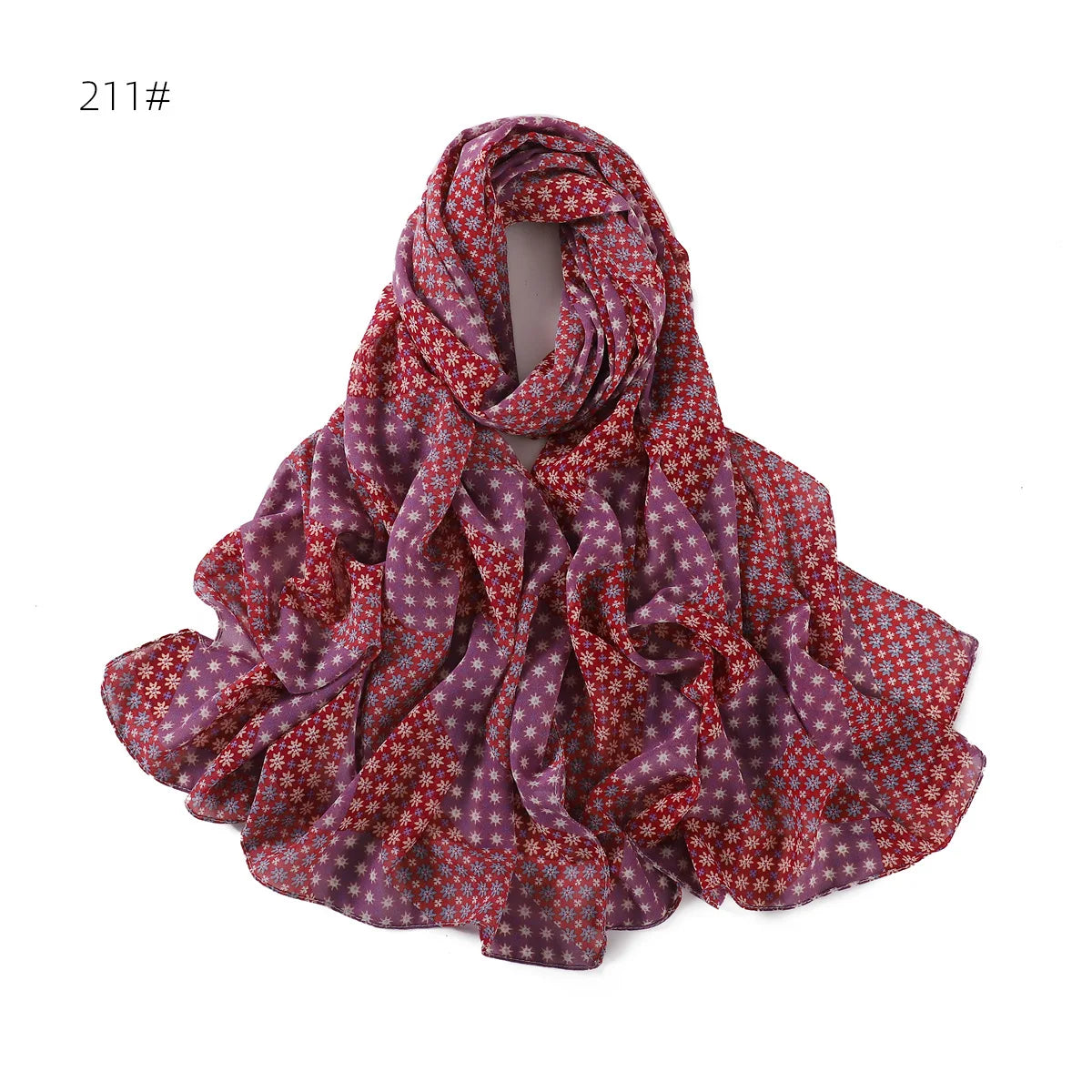66 Colors Pearl Chiffon Printed Hijab Scarf New Fresh Small Floral Polka Dot Sunscreen Silk Scarf Shawl Turbans for Women Hijabs