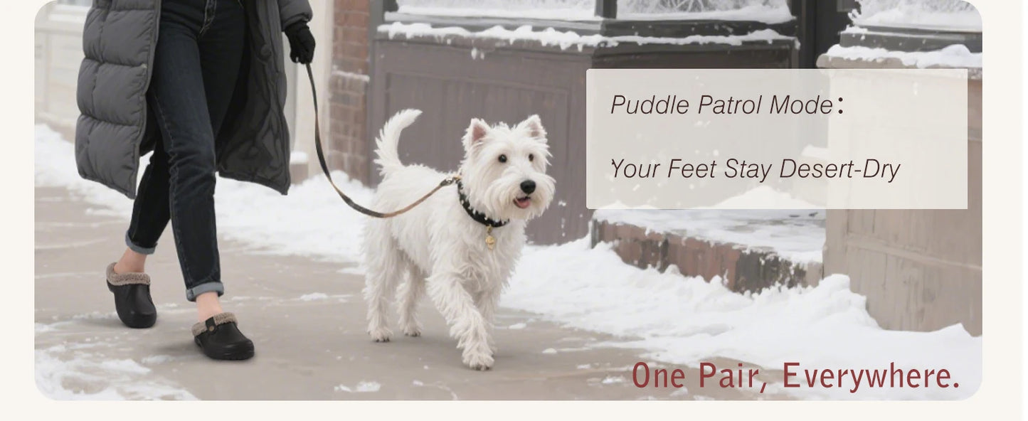 Smile Winter Fuzzy Slippers for Women Men Indoor Outdoor Fur Lined Clogs Waterproof Warm House Slippers Garden Clogs Light Shoes