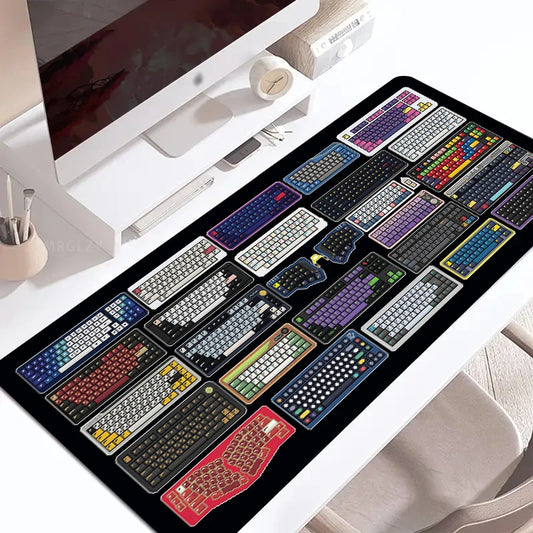 Pixel Keyboards Office Mouse Ped Computer Table Mat Mouse Mats Deskpad Desktop Accessories Big Mousepepad Computer Mat Playmat