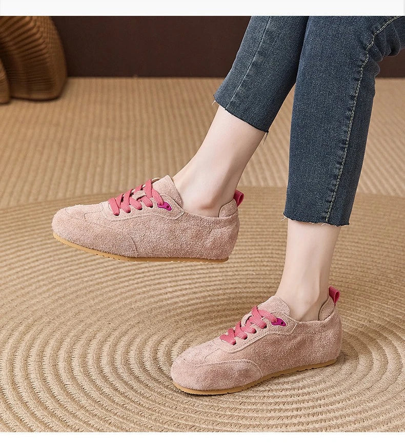 Women's 2026 New Suede Boodles Shoes, Women's Flat Training Shoes, Women's Sport Shoes Luxury Designer Shoes for Women