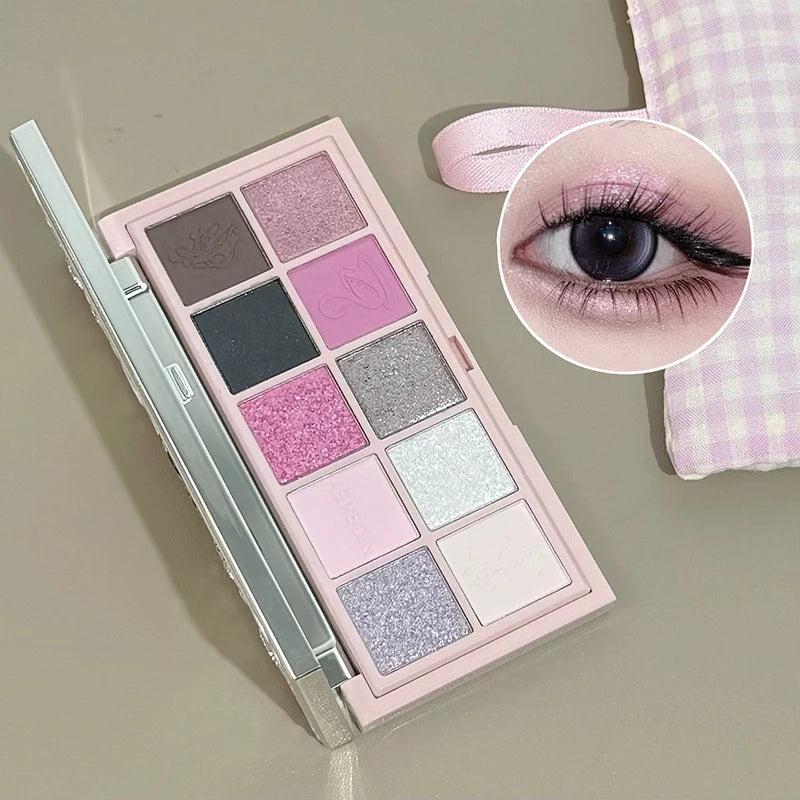NICEKEY Makeup Sets Include 1*Lip Stain,1*Pressed Powder,1*Highlight Powder,1*Eyeshadow Palette With Necklace Gift Cosmetics Kit