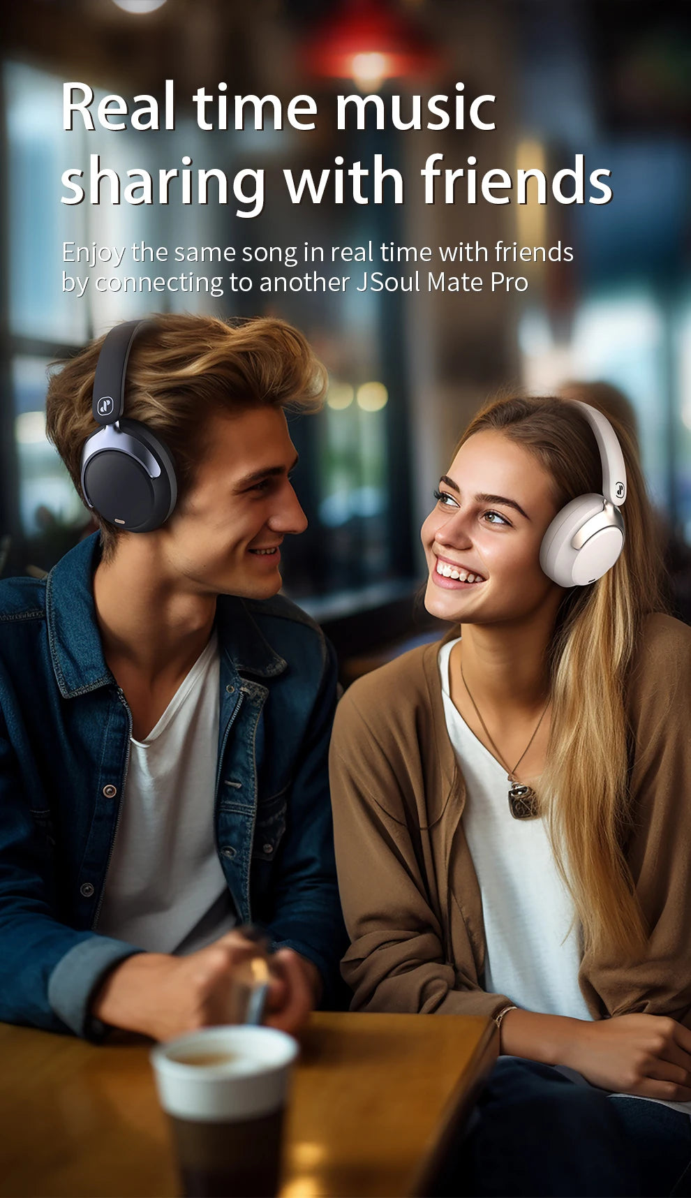 Hybrid ANC Over-Ear Bluetooth Headphones, Spatial Audio 3D Surround Sound Low Latency Gaming Headset with 70H Playback, Mics Noise Canceling Wireless Headphones with Touch Control & Hearing Protection