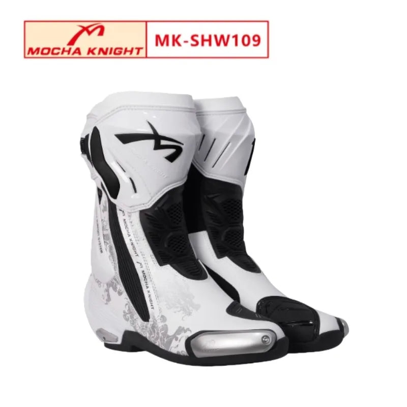 Moto Protective Boot Waterproof Enduro Motorcyclist Shoes Anti-slip Motocross Rally High Top Boot Interior and Outer Shoes