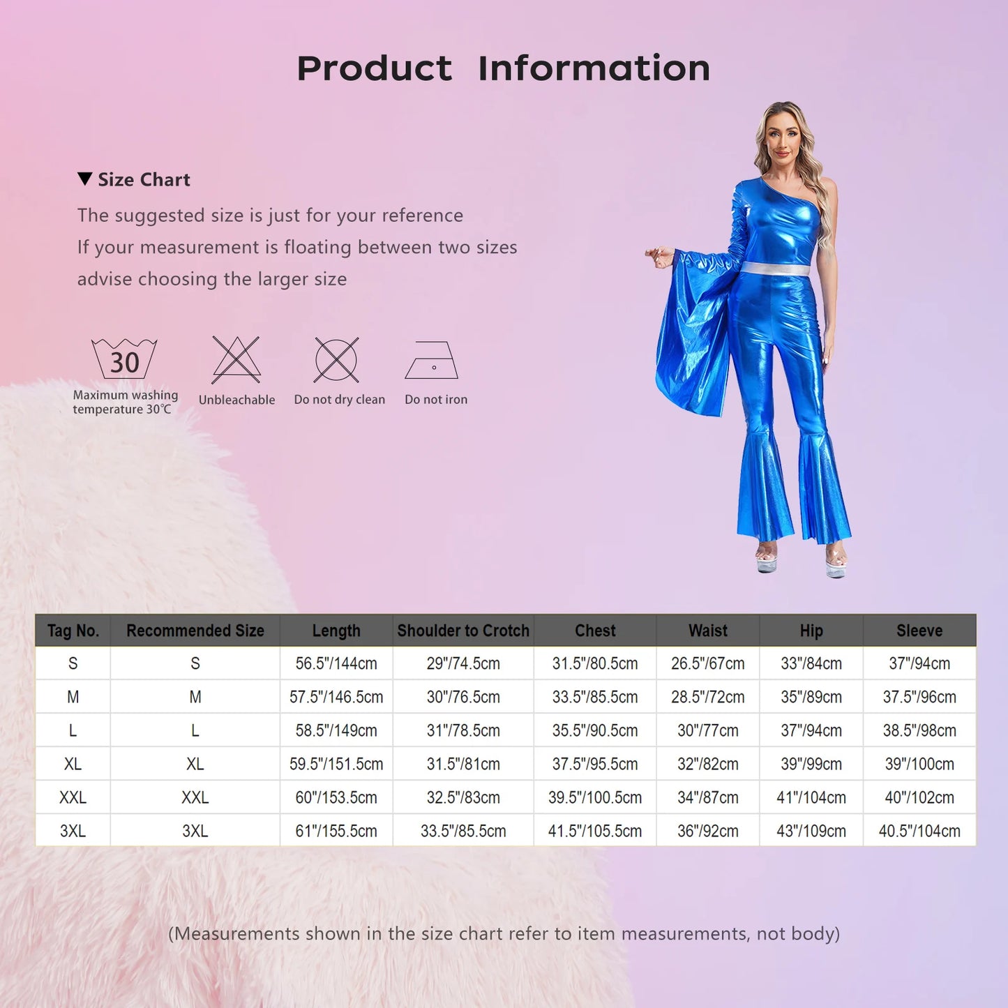Womens 70S Disco Vintage Jumpsuit Metallic Shiny Flare Sleeve Bodysuit Hippie Bell Bottom Jazz Dance Carnival Rave Party Costume